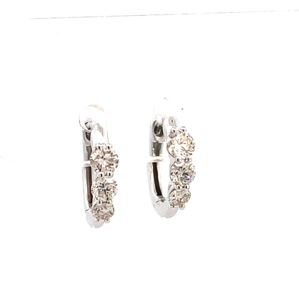 Three Diamond Huggie Earrings Simones Jewelry, LLC Shrewsbury, NJ