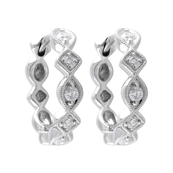 Diamond Fancy Huggie Earrings Simones Jewelry, LLC Shrewsbury, NJ