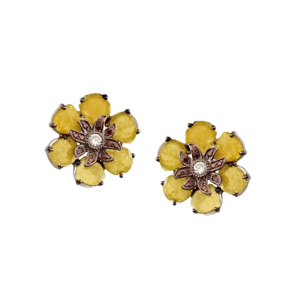 Yellow Diamond Slice Earrings Simones Jewelry, LLC Shrewsbury, NJ