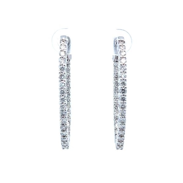 Oval Diamond Hoop Earrings Simones Jewelry, LLC Shrewsbury, NJ