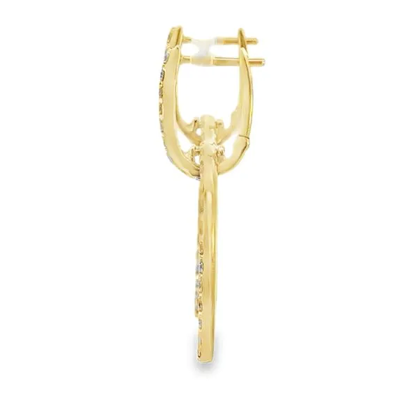 14K Yellow Diamond Drop Earrings Image 2 Simones Jewelry, LLC Shrewsbury, NJ