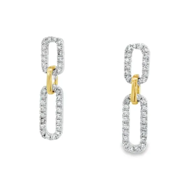 Diamond Link Earrings Image 3 Simones Jewelry, LLC Shrewsbury, NJ