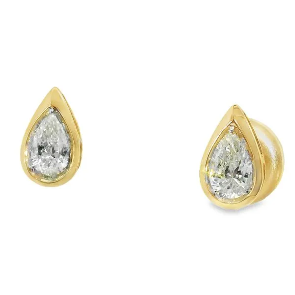 Pear Shaped Diamond Earrings Image 4 Simones Jewelry, LLC Shrewsbury, NJ