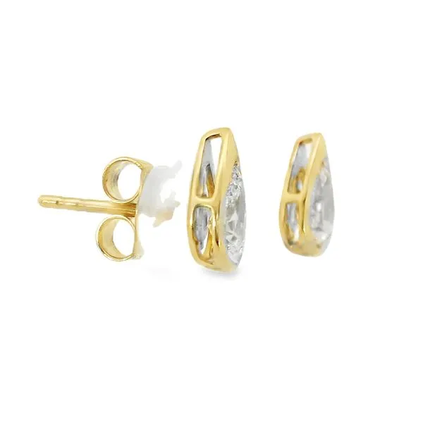 Pear Shaped Diamond Earrings Image 5 Simones Jewelry, LLC Shrewsbury, NJ