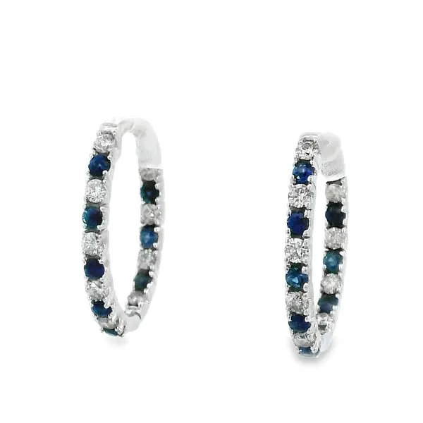 Diamond & Sapphire Earrings Image 3 Simones Jewelry, LLC Shrewsbury, NJ