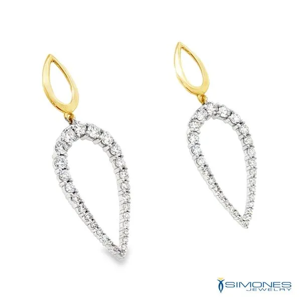 14K Yellow Diamond Earrings Image 2 Simones Jewelry, LLC Shrewsbury, NJ