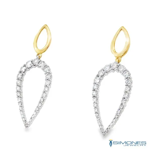 14K Yellow Diamond Earrings Image 3 Simones Jewelry, LLC Shrewsbury, NJ