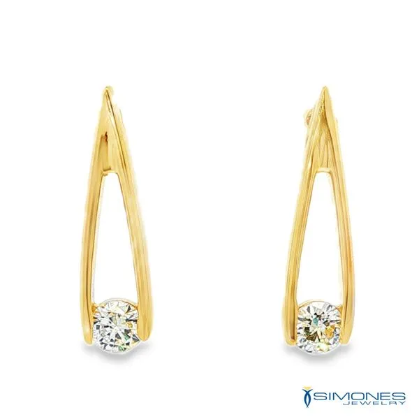 14K Yellow Diamond Earrings Simones Jewelry, LLC Shrewsbury, NJ