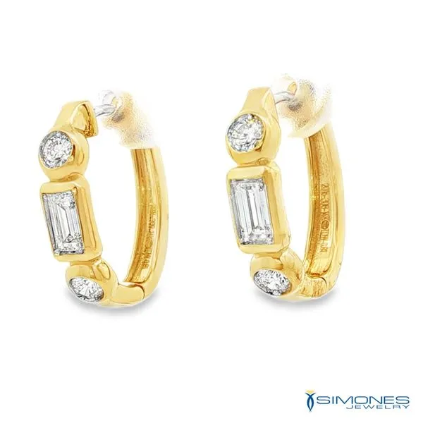 14K Yellow Diamond Earrings Image 3 Simones Jewelry, LLC Shrewsbury, NJ