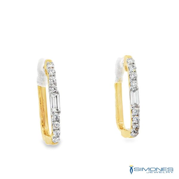14K Yellow Diamond Earrings Image 2 Simones Jewelry, LLC Shrewsbury, NJ