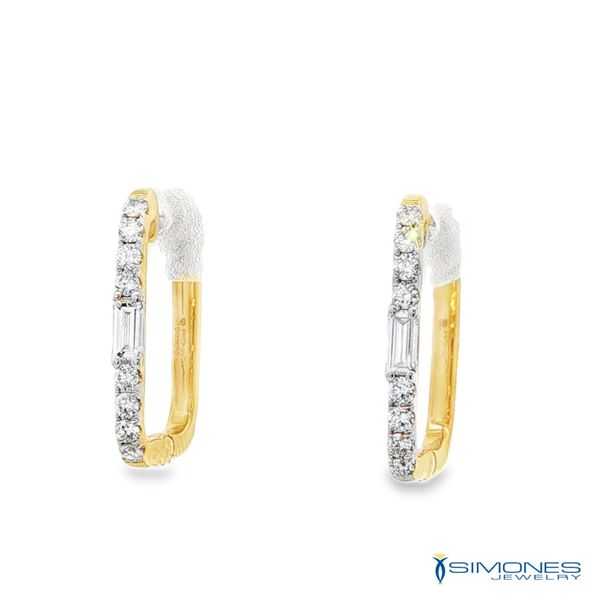 14K Yellow Diamond Earrings Image 3 Simones Jewelry, LLC Shrewsbury, NJ