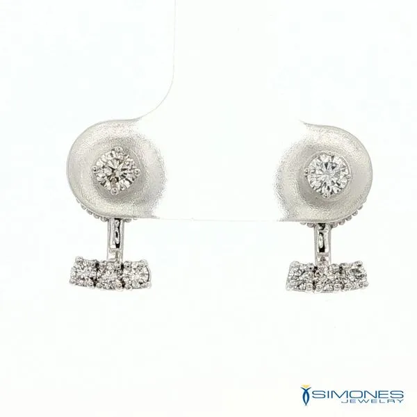 14K White .50ct.tw. Diamond Earrings Simones Jewelry, LLC Shrewsbury, NJ