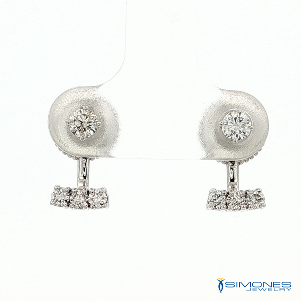 14K White .50ct.tw. Diamond Earrings Simones Jewelry, LLC Shrewsbury, NJ