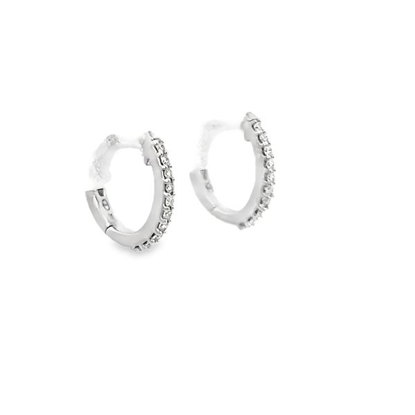 Diamond Huggie Earrings Image 2 Simones Jewelry, LLC Shrewsbury, NJ