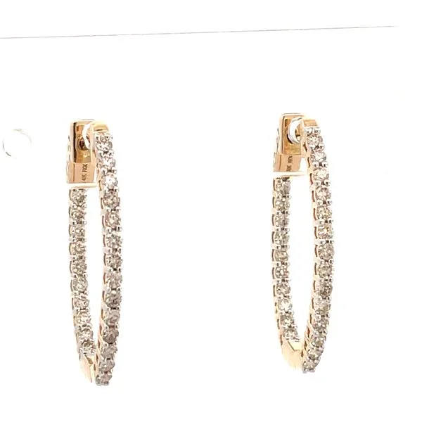 Oval Diamond Hoop Earrings Simones Jewelry, LLC Shrewsbury, NJ
