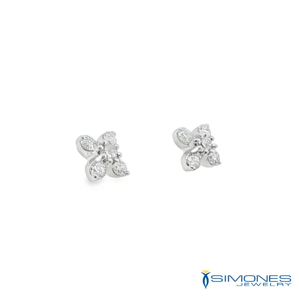 Diamond Post Earrings Image 2 Simones Jewelry, LLC Shrewsbury, NJ