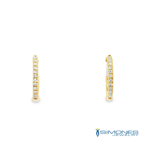 14K Yellow Diamond Earring Image 2 Simones Jewelry, LLC Shrewsbury, NJ