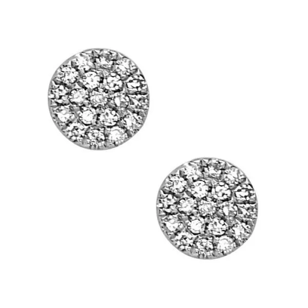 14K White Diamond Earrings Image 2 Simones Jewelry, LLC Shrewsbury, NJ
