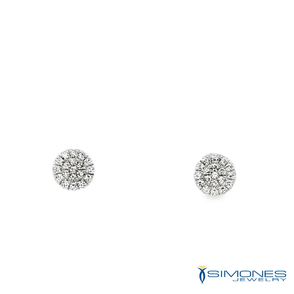 14K White Diamond Earrings Image 3 Simones Jewelry, LLC Shrewsbury, NJ