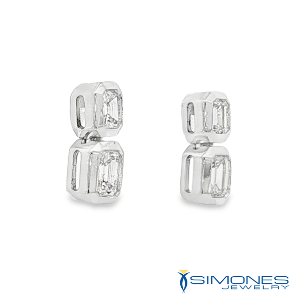 14K White Diamond Earrings Simones Jewelry, LLC Shrewsbury, NJ