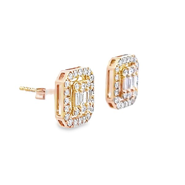 14K Yellow Diamond Earrings Image 2 Simones Jewelry, LLC Shrewsbury, NJ