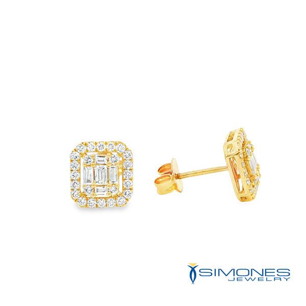 14K Yellow Diamond Earrings Image 3 Simones Jewelry, LLC Shrewsbury, NJ