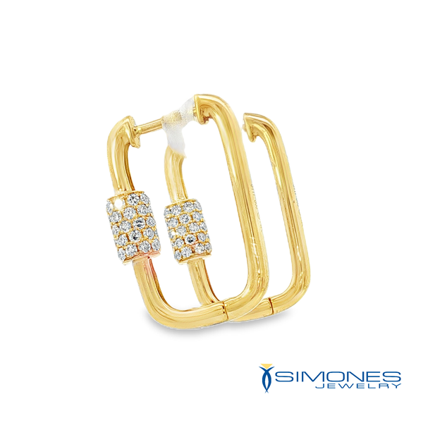 14K Yellow Diamond Earrings Image 3 Simones Jewelry, LLC Shrewsbury, NJ