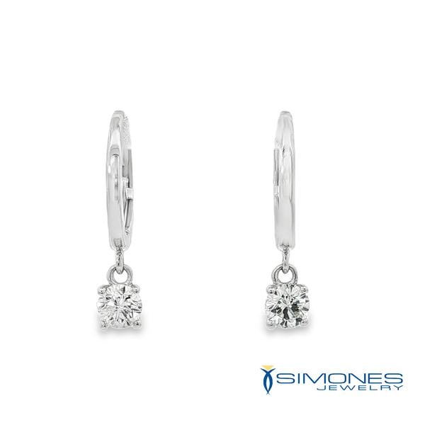 14K White Diamond Earrings Simones Jewelry, LLC Shrewsbury, NJ