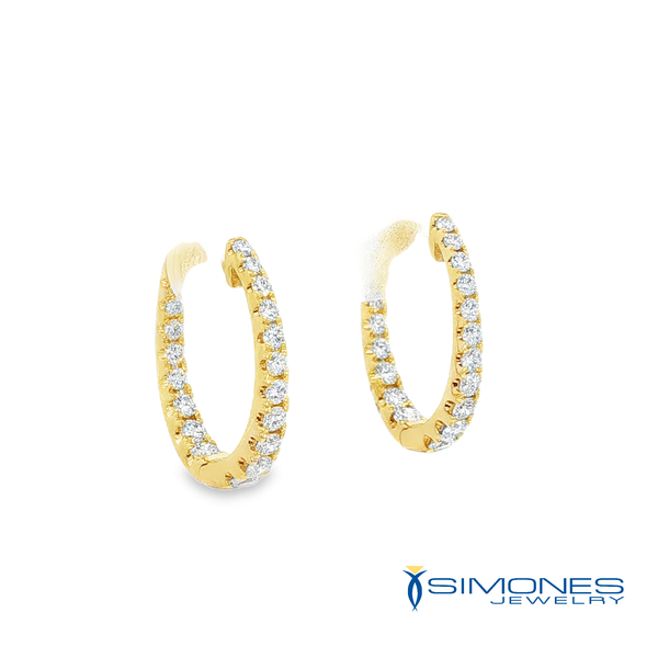 14K Yellow Diamond Earrings Image 2 Simones Jewelry, LLC Shrewsbury, NJ