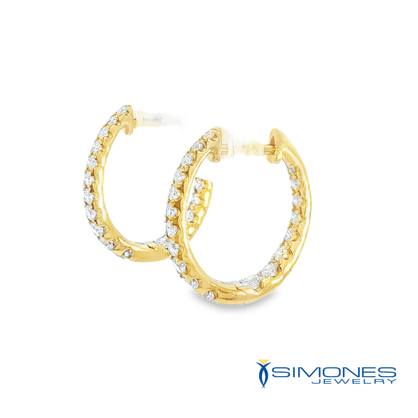 14K Yellow Diamond Earrings Image 3 Simones Jewelry, LLC Shrewsbury, NJ