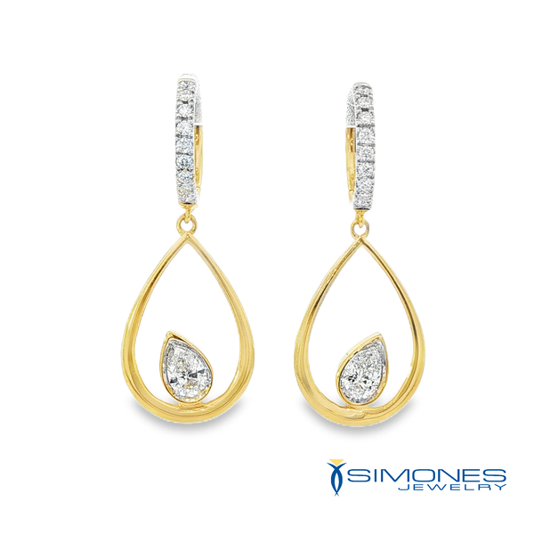 14K Yellow Diamond Earrings Simones Jewelry, LLC Shrewsbury, NJ
