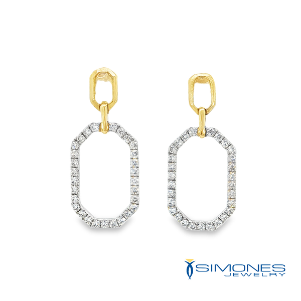 14K Yellow & Platinum Diamond Earrings Simones Jewelry, LLC Shrewsbury, NJ