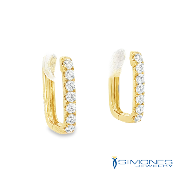 14K Yellow Diamond Earrings Image 2 Simones Jewelry, LLC Shrewsbury, NJ