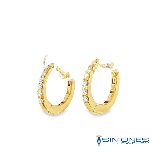 14K Yellow Diamond Earrings Image 2 Simones Jewelry, LLC Shrewsbury, NJ