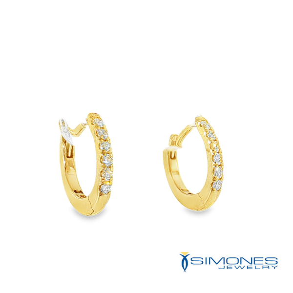 14K Yellow Diamond Earrings Image 3 Simones Jewelry, LLC Shrewsbury, NJ