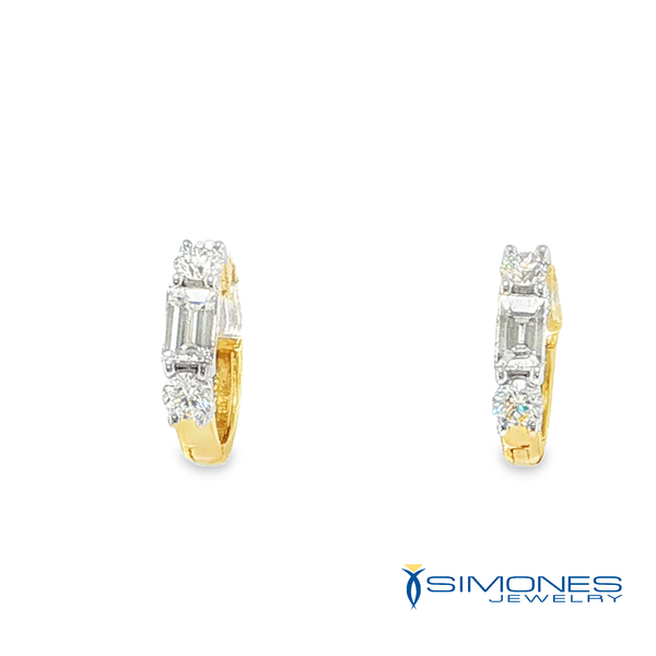 14K Yellow Diamond Earrings Image 3 Simones Jewelry, LLC Shrewsbury, NJ