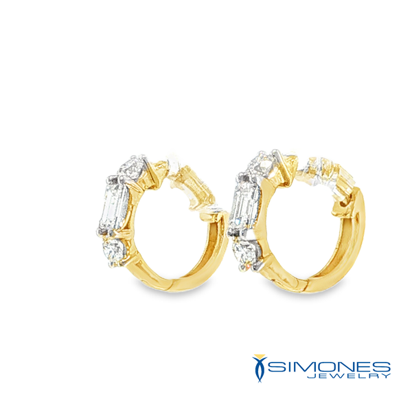 14K Yellow Diamond Earrings Image 4 Simones Jewelry, LLC Shrewsbury, NJ