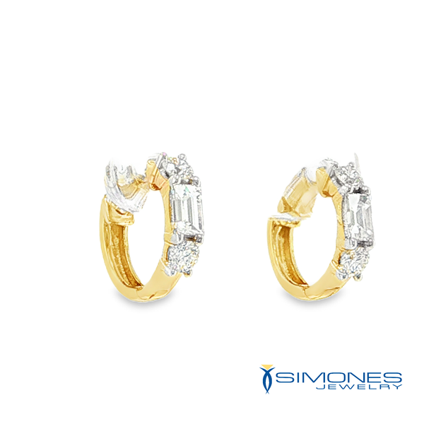 14K Yellow Diamond Earrings Image 5 Simones Jewelry, LLC Shrewsbury, NJ