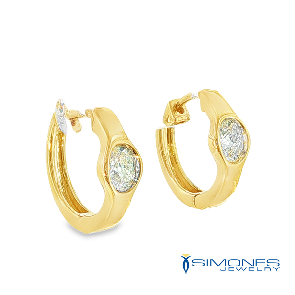 14K Yellow Diamond Earrings Image 3 Simones Jewelry, LLC Shrewsbury, NJ