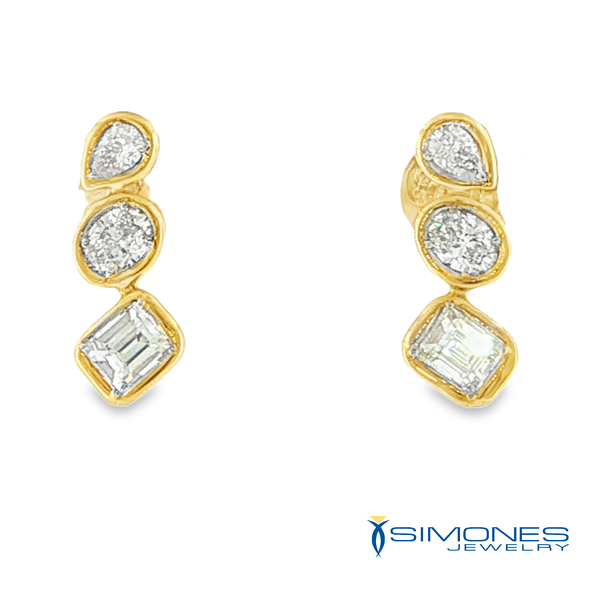 14K Yellow Diamond Earrings Simones Jewelry, LLC Shrewsbury, NJ