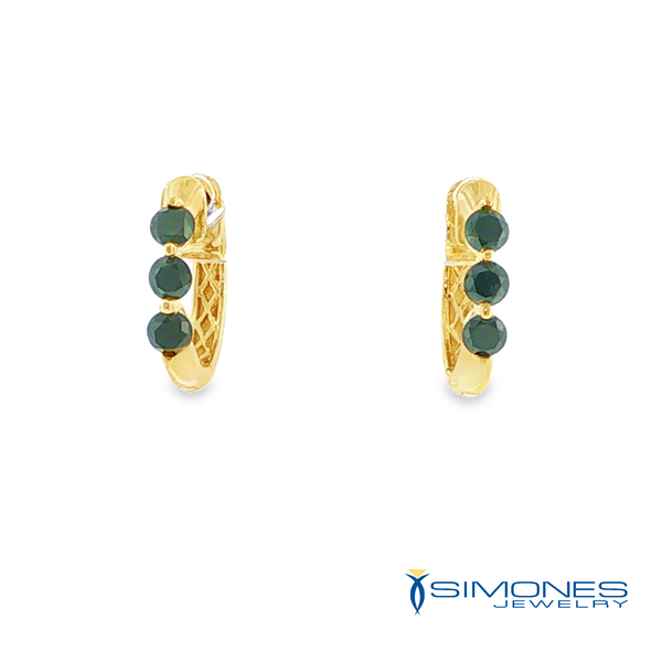 14K Yellow Black Diamond Earrings Simones Jewelry, LLC Shrewsbury, NJ