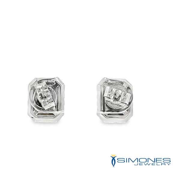 Double Halo Yellow Diamond Studs Image 3 Simones Jewelry, LLC Shrewsbury, NJ