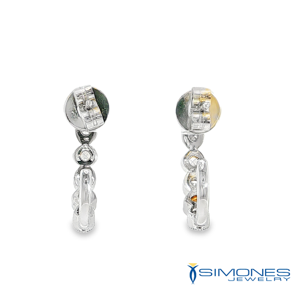 Yellow Diamond J Hoop Image 3 Simones Jewelry, LLC Shrewsbury, NJ