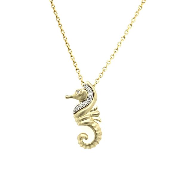 14KY Diamond Sea Horse Pendant Simones Jewelry, LLC Shrewsbury, NJ