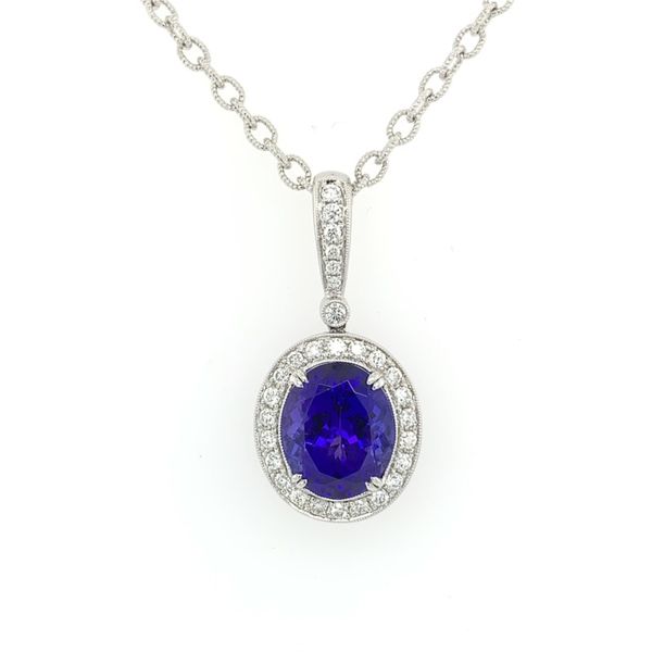 Tanzanite & Diamond Pendant Simones Jewelry, LLC Shrewsbury, NJ