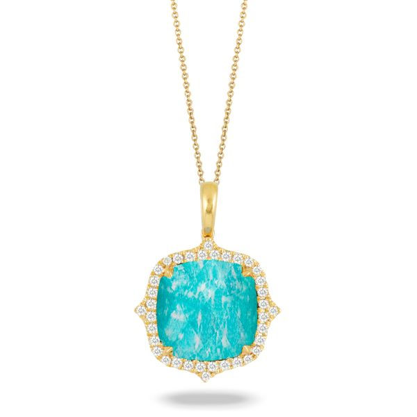Amazonite & Diamond Pendant Simones Jewelry, LLC Shrewsbury, NJ