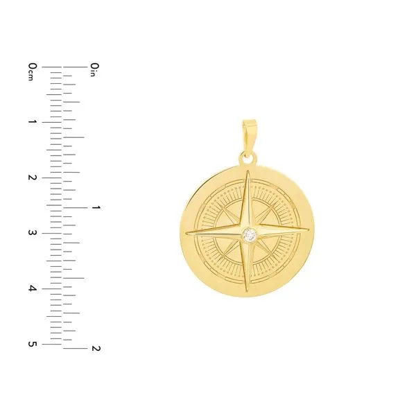 Diamond Compass Pendant Image 2 Simones Jewelry, LLC Shrewsbury, NJ