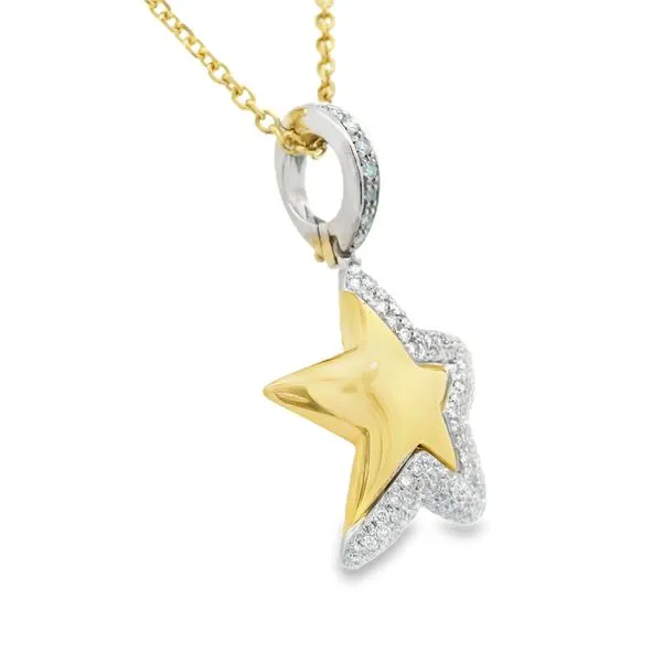 14K Yellow & White Diamond Pave' 1.12ct.tw Star Enhancer Image 2 Simones Jewelry, LLC Shrewsbury, NJ