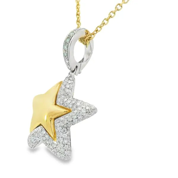 14K Yellow & White Diamond Pave' 1.12ct.tw Star Enhancer Image 3 Simones Jewelry, LLC Shrewsbury, NJ