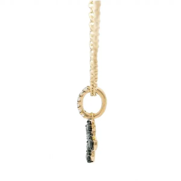14K Yellow .17ct. Blk Diamond Cross Image 4 Simones Jewelry, LLC Shrewsbury, NJ
